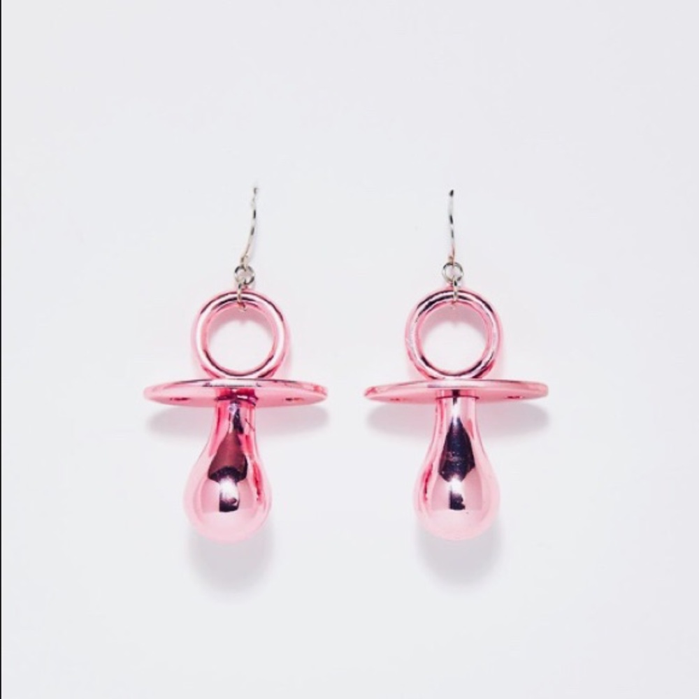 Pink Pacifier Earrings [DOLLSKILL]